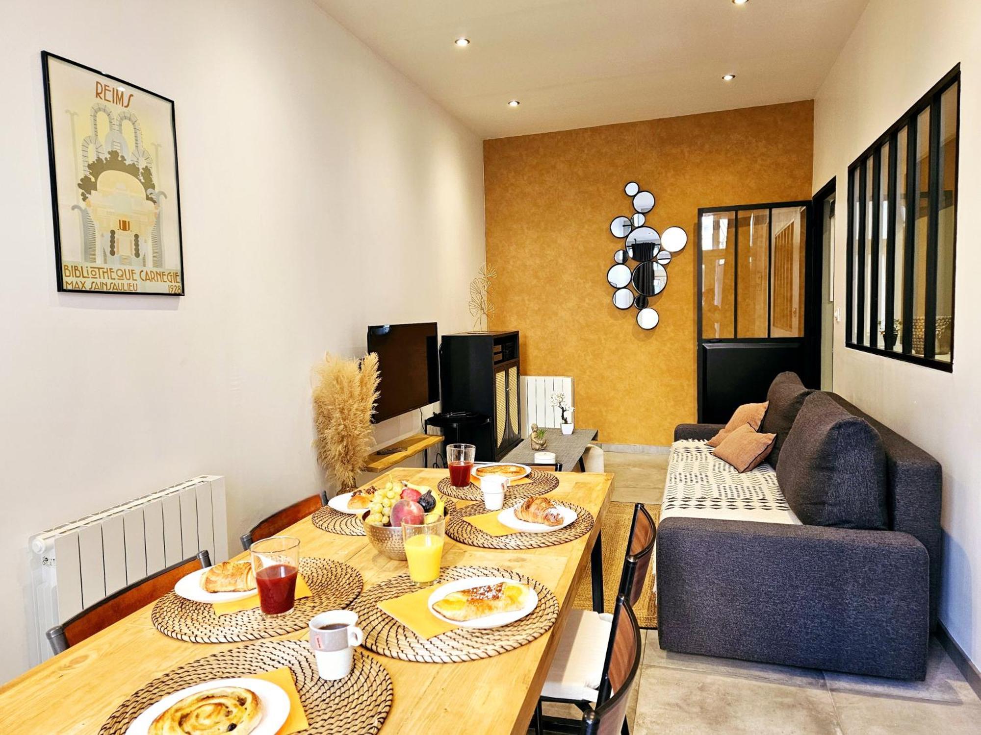 Refuge Urbain - Ideal Pro, Familles & Amis - Le Calme En Hypercentre - Wifi Haut Debit - Netflix - Machine A Laver - Gare, Cathedrale, Commerces, Restaurants & Transports En Commun A Moins De 10 Minutes A Pied 兰斯 外观 照片