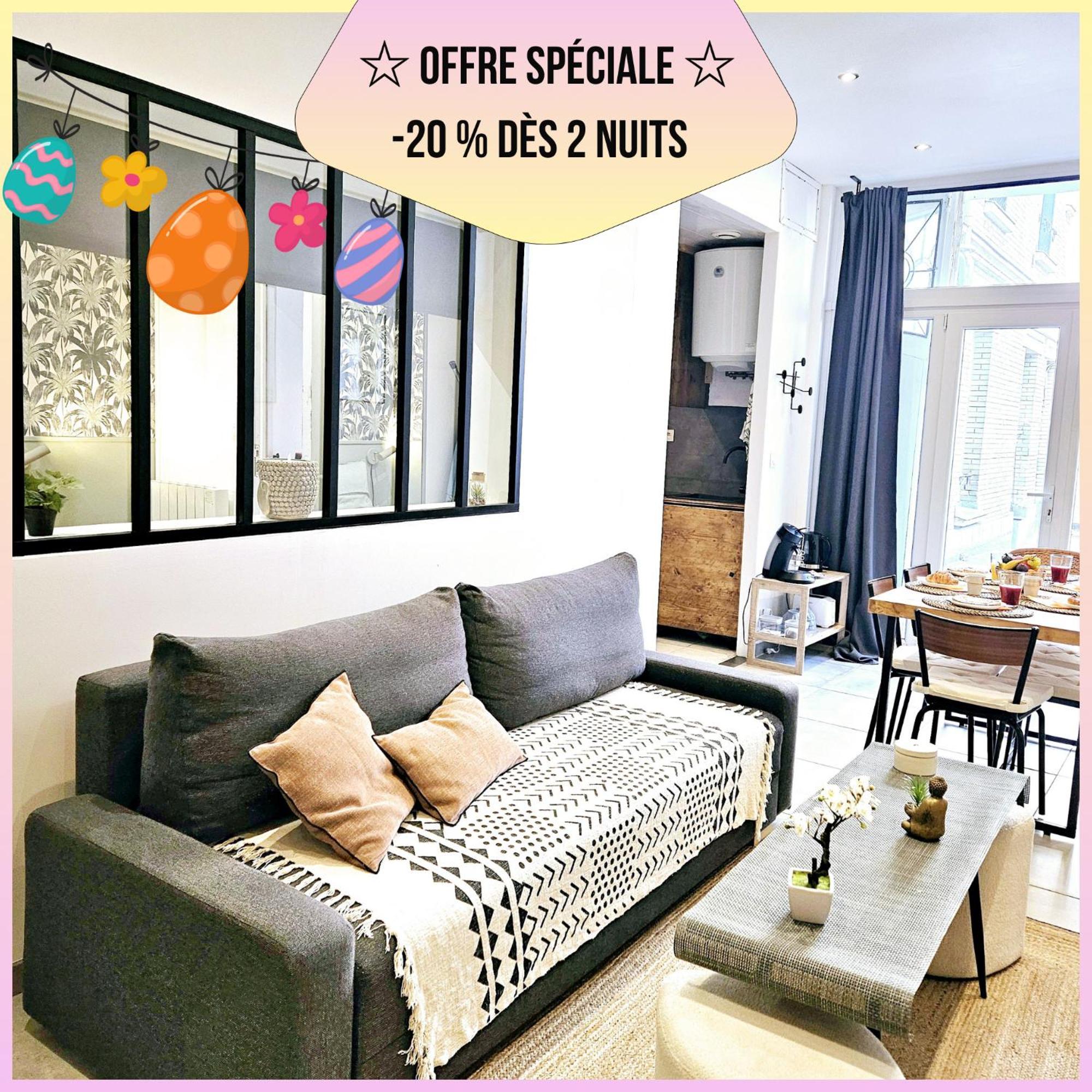 Refuge Urbain - Ideal Pro, Familles & Amis - Le Calme En Hypercentre - Wifi Haut Debit - Netflix - Machine A Laver - Gare, Cathedrale, Commerces, Restaurants & Transports En Commun A Moins De 10 Minutes A Pied 兰斯 外观 照片